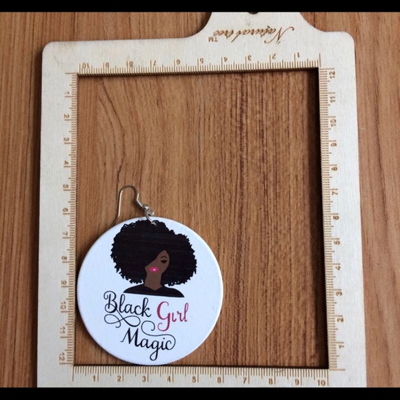 Black Girl Magic Earrings - Picture 3 of 3